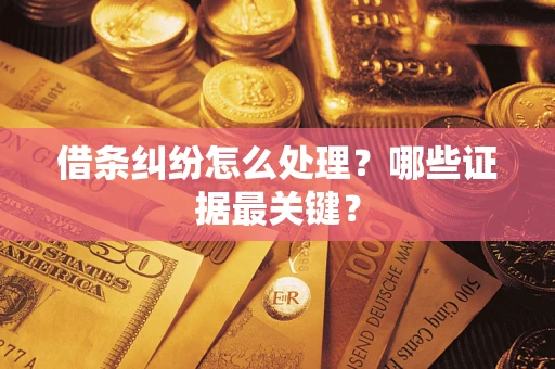武汉借条纠纷怎么处理？哪些证据最关键？