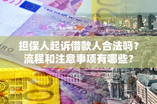 武汉担保人起诉借款人合法吗？流程和注意事项有哪些？
