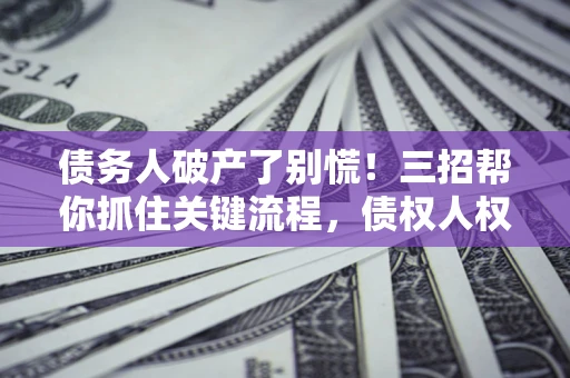 武汉债务人破产了别慌！三招帮你抓住关键流程，债权人权益不再缩水