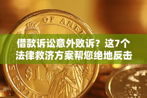 武汉借款诉讼意外败诉？这7个法律救济方案帮您绝地反击！