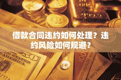 武汉借款合同违约如何处理？违约风险如何规避？