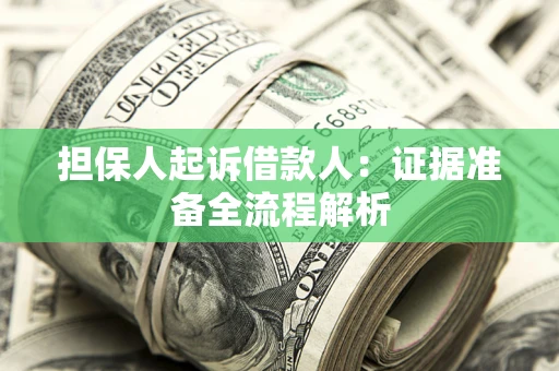 武汉担保人起诉借款人：证据准备全流程解析