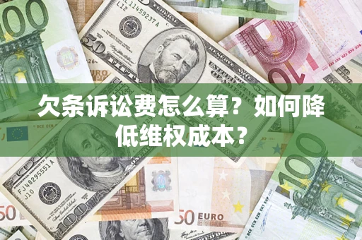 武汉欠条诉讼费怎么算？如何降低维权成本？