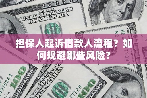 武汉担保人起诉借款人流程？如何规避哪些风险？