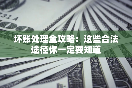 武汉坏账处理全攻略：这些合法途径你一定要知道