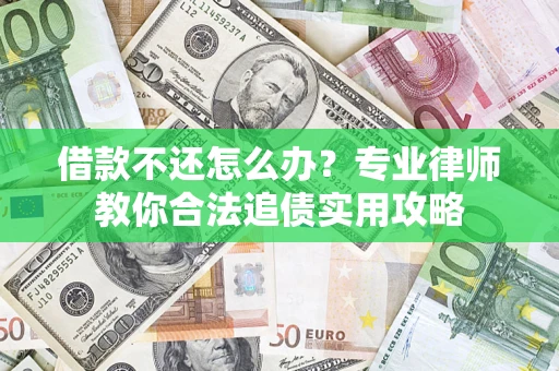 武汉借款不还怎么办？专业律师教你合法追债实用攻略