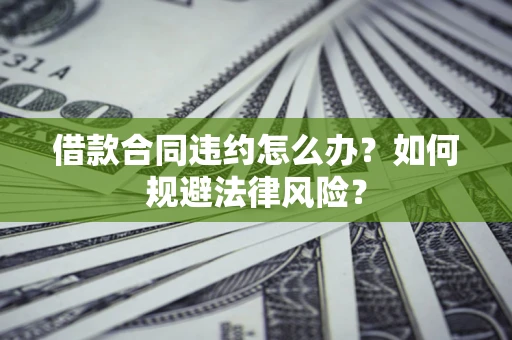武汉借款合同违约怎么办？如何规避法律风险？